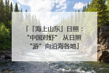「海上山东」日照：“中国对虾” 从日照“游”向沿海各地