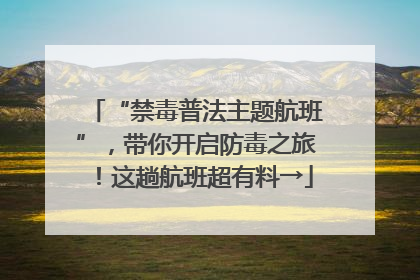 “禁毒普法主题航班”，带你开启防毒之旅！这趟航班超有料→