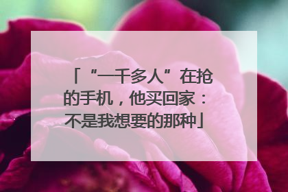 “一千多人”在抢的手机，他买回家：不是我想要的那种