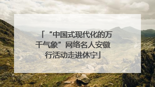 “中国式现代化的万千气象”网络名人安徽行活动走进休宁