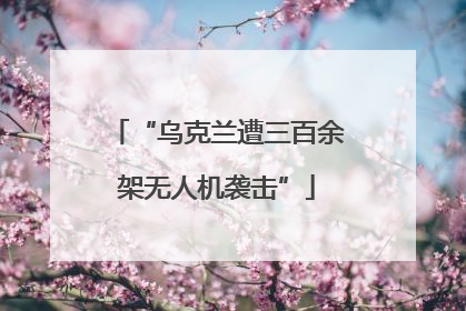 “乌克兰遭三百余架无人机袭击”
