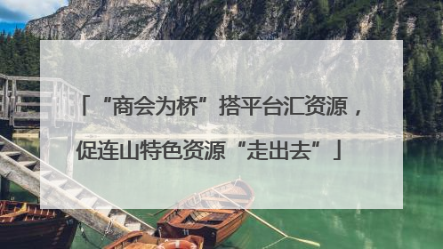 “商会为桥”搭平台汇资源，促连山特色资源“走出去”