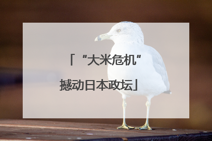 “大米危机”撼动日本政坛