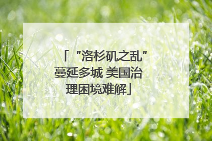 “洛杉矶之乱”蔓延多城 美国治理困境难解