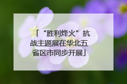 “胜利烽火”抗战主题展在华北五省区市同步开展