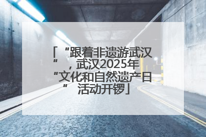“跟着非遗游武汉”，武汉2025年“文化和自然遗产日” 活动开锣