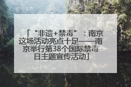 “非遗+禁毒”：南京这场活动亮点十足——南京举行第38个国际禁毒日主题宣传活动