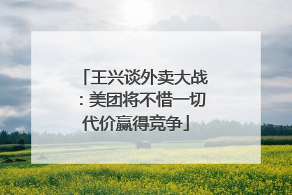 王兴谈外卖大战：美团将不惜一切代价赢得竞争