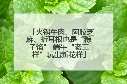 火锅牛肉、阿胶芝麻、折耳根也是“粽子馅” 端午“老三样”玩出新花样