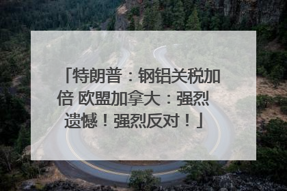 特朗普：钢铝关税加倍 欧盟加拿大：强烈遗憾！强烈反对！