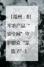 瓜州：织牢农产品“安全网”守护群众“菜篮子”