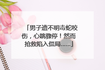 男子遭不明毒蛇咬伤，心跳骤停！然而抢救陷入僵局……