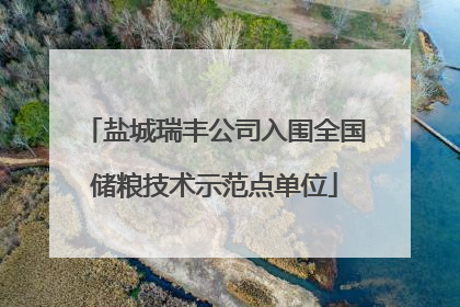 盐城瑞丰公司入围全国储粮技术示范点单位