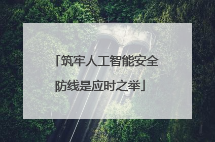 筑牢人工智能安全防线是应时之举
