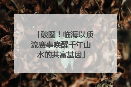 破圈！临海以顶流赛事唤醒千年山水的共富基因