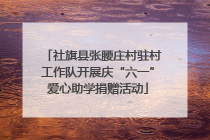 社旗县张腰庄村驻村工作队开展庆“六一”爱心助学捐赠活动