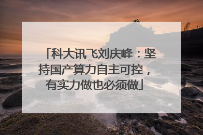 科大讯飞刘庆峰：坚持国产算力自主可控，有实力做也必须做