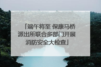 端午将至 保康马桥派出所联合多部门开展消防安全大检查