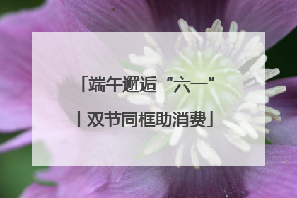 端午邂逅“六一”丨双节同框助消费