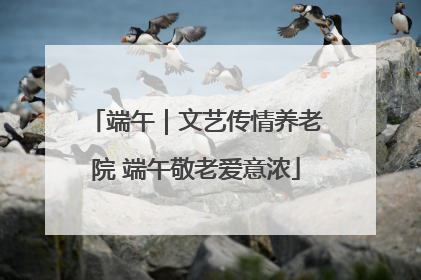 端午｜文艺传情养老院 端午敬老爱意浓