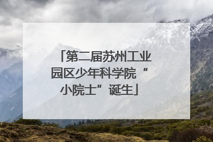 第二届苏州工业园区少年科学院“小院士”诞生