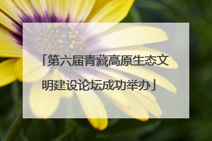第六届青藏高原生态文明建设论坛成功举办