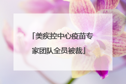 美疾控中心疫苗专家团队全员被裁
