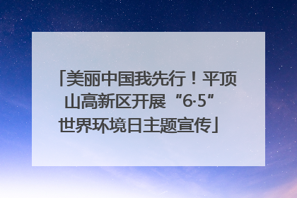 美丽中国我先行！平顶山高新区开展“6·5”世界环境日主题宣传