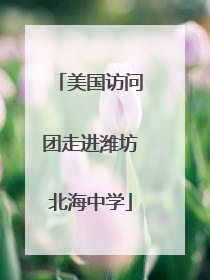 美国访问团走进潍坊北海中学