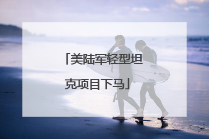 美陆军轻型坦克项目下马