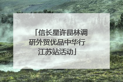 信长星许昆林调研外贸优品中华行江苏站活动