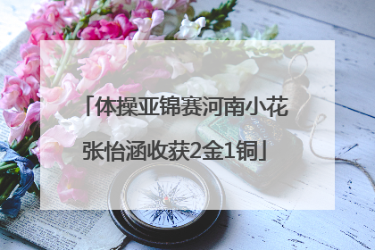 体操亚锦赛河南小花张怡涵收获2金1铜