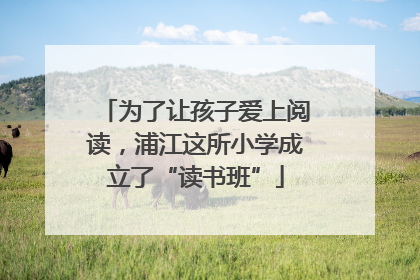 为了让孩子爱上阅读，浦江这所小学成立了“读书班”