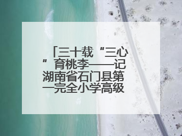 三十载“三心”育桃李——记湖南省石门县第一完全小学高级教师覃玲君