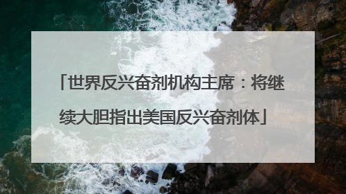 世界反兴奋剂机构主席：将继续大胆指出美国反兴奋剂体