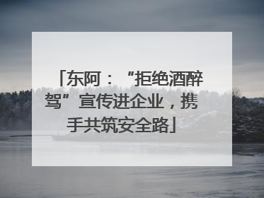 东阿：“拒绝酒醉驾”宣传进企业，携手共筑安全路