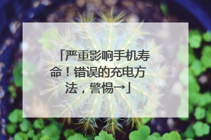 严重影响手机寿命！错误的充电方法，警惕→