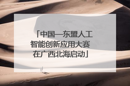 中国—东盟人工智能创新应用大赛在广西北海启动