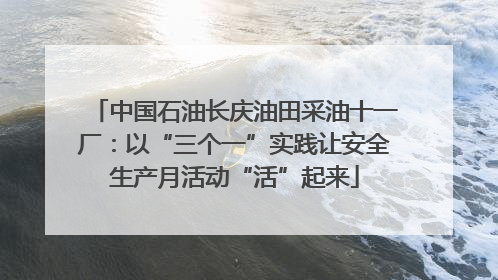 中国石油长庆油田采油十一厂：以“三个一”实践让安全生产月活动“活”起来
