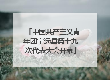中国共产主义青年团宁远县第十九次代表大会开幕