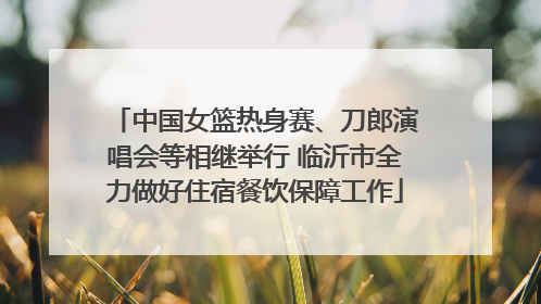 中国女篮热身赛、刀郎演唱会等相继举行 临沂市全力做好住宿餐饮保障工作