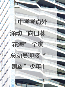 中考考点外涌动“向日葵花海” 全家总动员迎接“凯旋”少年