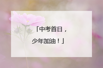 中考首日，少年加油！