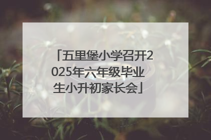 五里堡小学召开2025年六年级毕业生小升初家长会