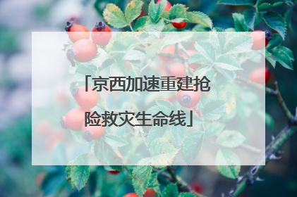 京西加速重建抢险救灾生命线