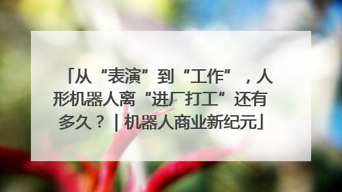 从“表演”到“工作”，人形机器人离“进厂打工”还有多久？｜机器人商业新纪元
