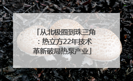从北极圈到珠三角：热立方22年技术革新破局热泵产业