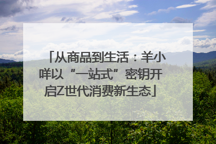 从商品到生活：羊小咩以“一站式”密钥开启Z世代消费新生态