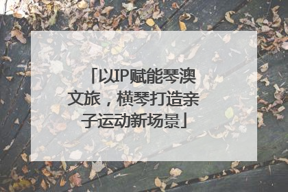 以IP赋能琴澳文旅，横琴打造亲子运动新场景