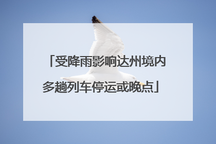 受降雨影响达州境内多趟列车停运或晚点